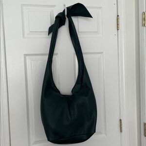 Elie Tahari Green Genuine leather Shoulder Bag with Bow Strap